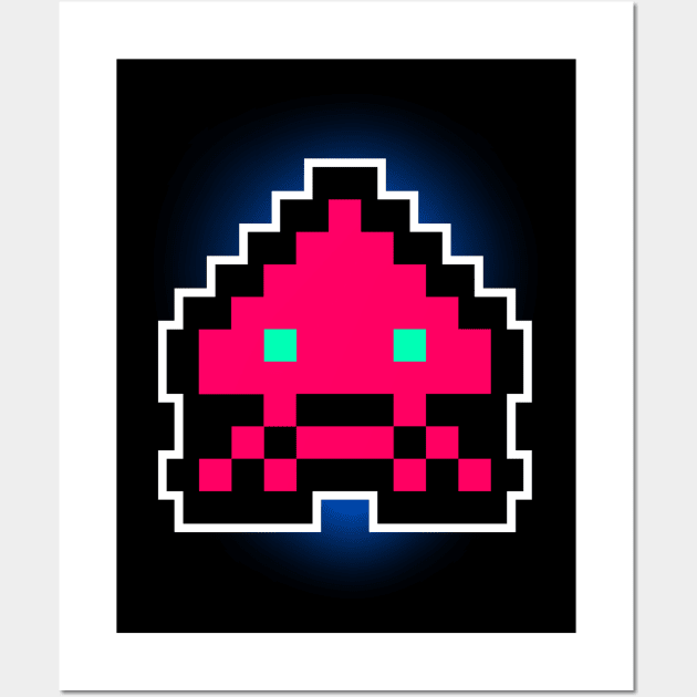 Pink Invader Wall Art by DvsPrime8